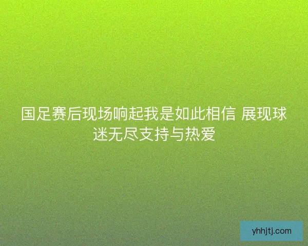 国足赛后现场响起我是如此相信 展现球迷无尽支持与热爱